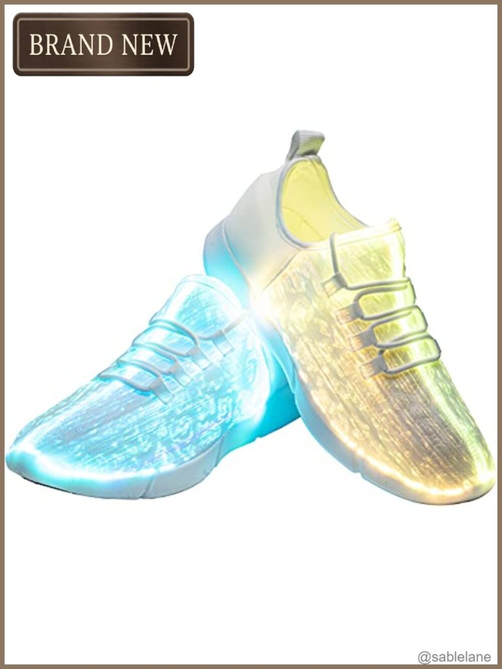 LED Fiber Optic Light Up Sneakers for Women Men USB Charging Glow Shoes